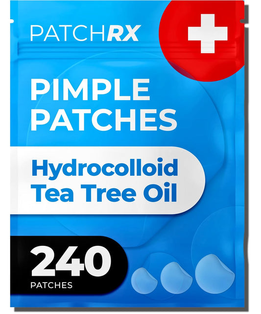 Pimple Patches for Face (240 Patches), Hydrocolloid Acne Patches with Tea Tree Oil, Pimple Patch Pimple Stickers - Hydrocolloid Patch Acne Dots - Acne Pimple Patches for Face - Zit Patches